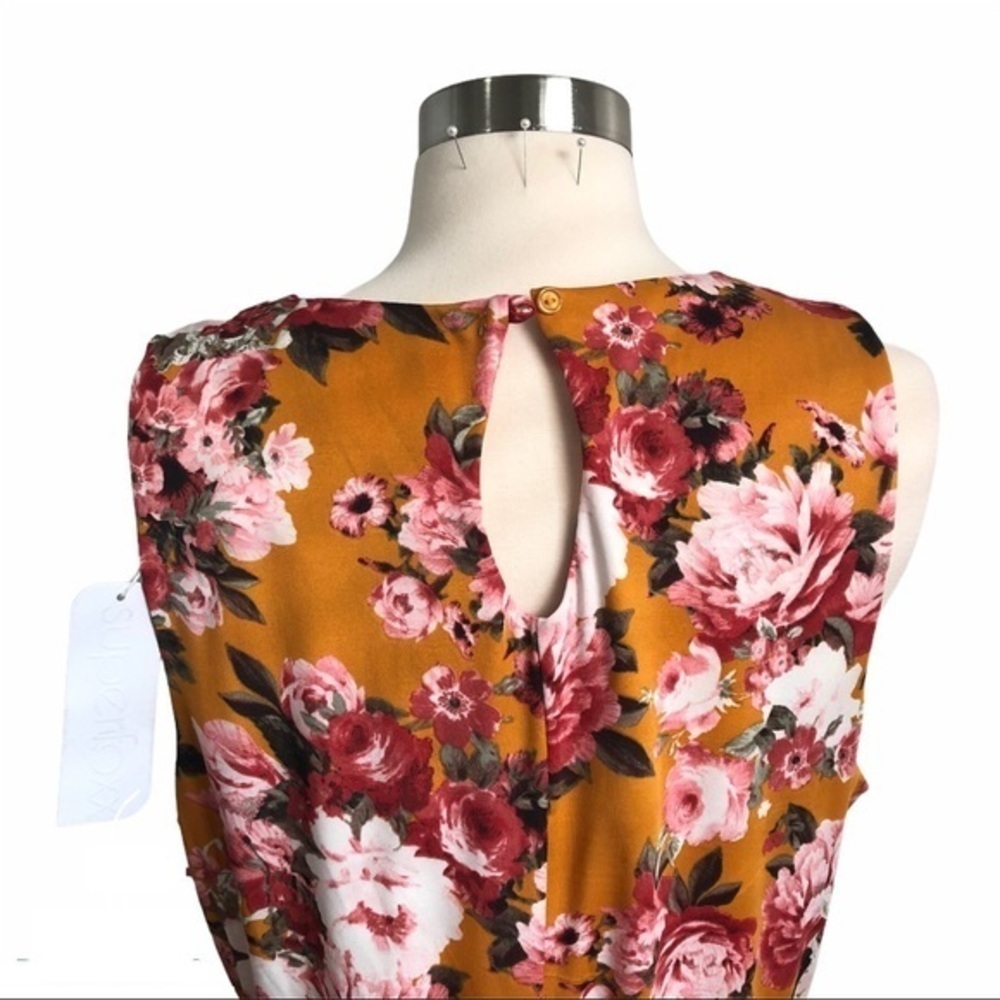 Mustard Floral Dress - NWT - Picture 5 of 9